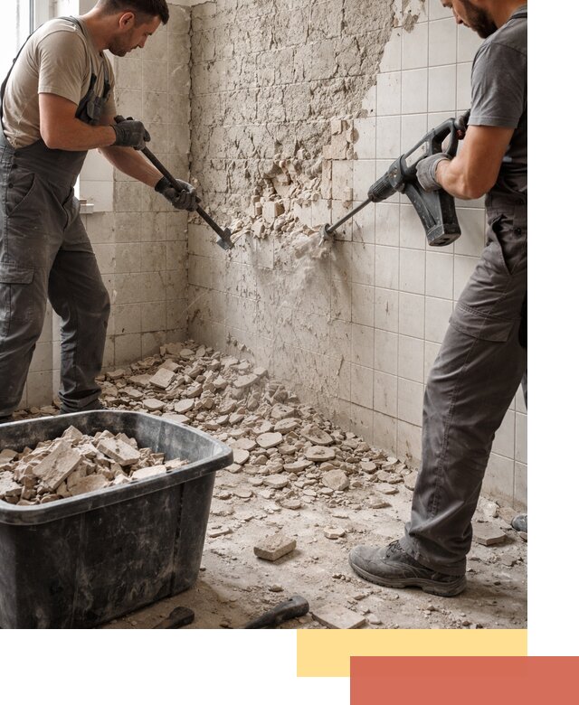 Демонтаж плитки со стен в Новом Уренгое быстро и аккуратно