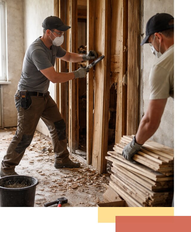 Демонтаж деревянных перегородок в Новом Уренгое быстро и аккуратно