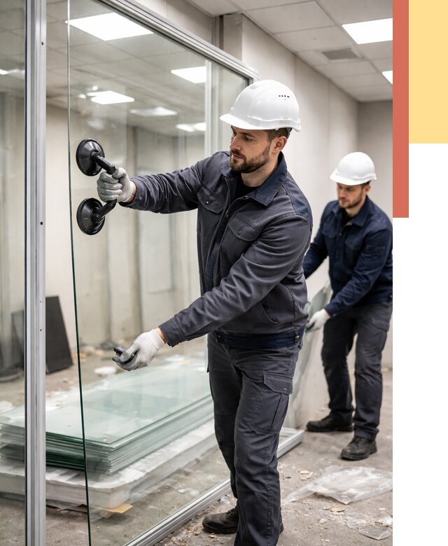 Демонтаж стеклянных перегородок в Новом Уренгое от 3327 руб. — быстро и недорого | ОТДЕЛОЧНИК-Нвг