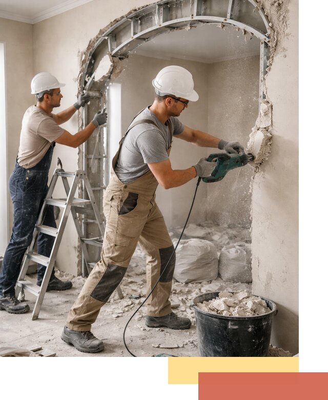 Демонтаж гипсокартонной арки в Новом Уренгое быстро и аккуратно