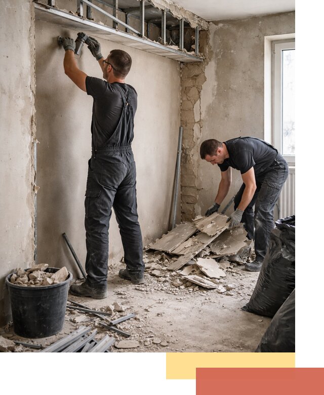 Демонтаж короба из гипсокартона в Новом Уренгое быстро и аккуратно