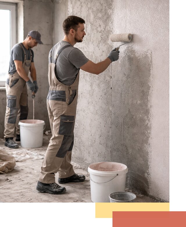 Нанесение бетоноконтакта на стены в Новом Уренгое для последующей отделки