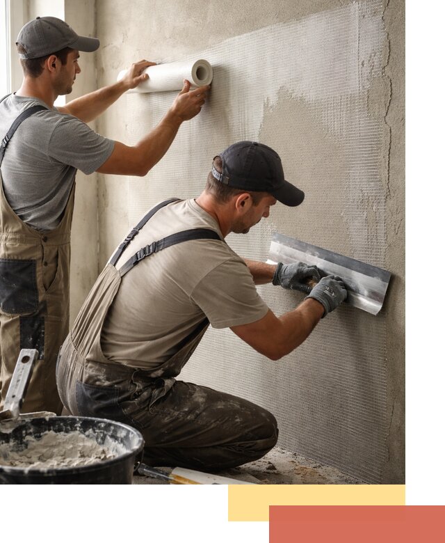 Армирование стен стеклосеткой в Новом Уренгое для прочной отделки