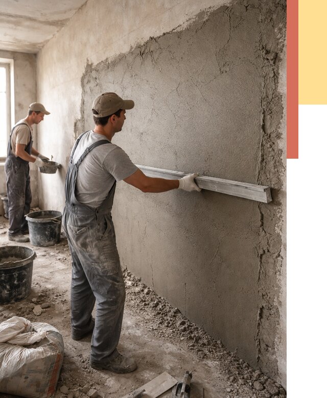 Цементная штукатурка стен в Новом Уренгое от 4679 руб/м2 — быстро и недорого | ОТДЕЛОЧНИК-Нвг