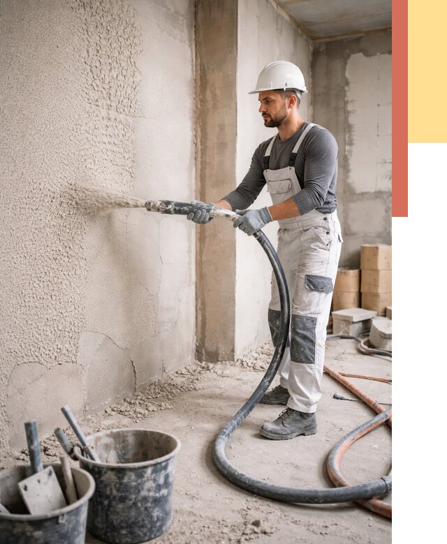 Машинная штукатурка стен в Новом Уренгое под ключ от 6759 руб./м2 | ОТДЕЛОЧНИК-Нвг