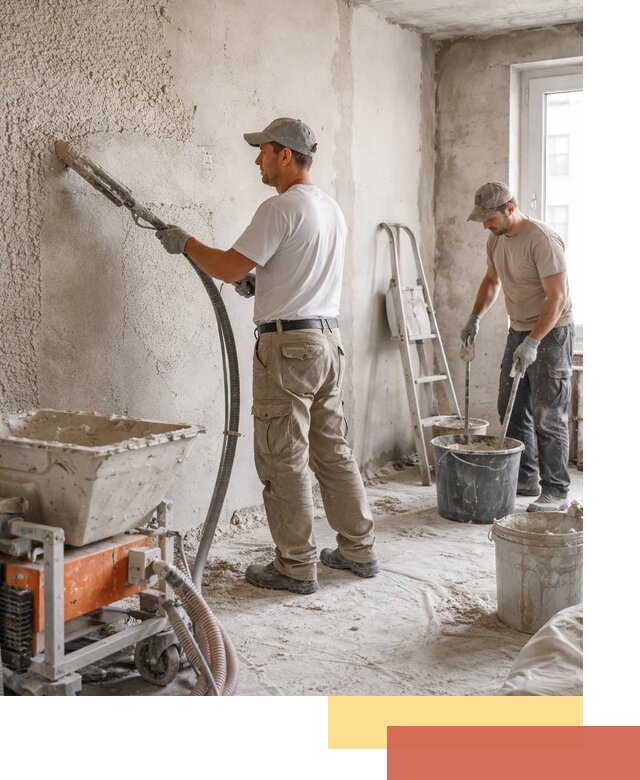 Машинная штукатурка стен в Новом Уренгое — быстро и качественно