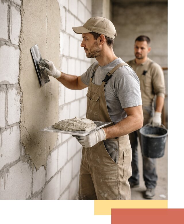 Штукатурка стен из газобетона в Новом Уренгое под ключ