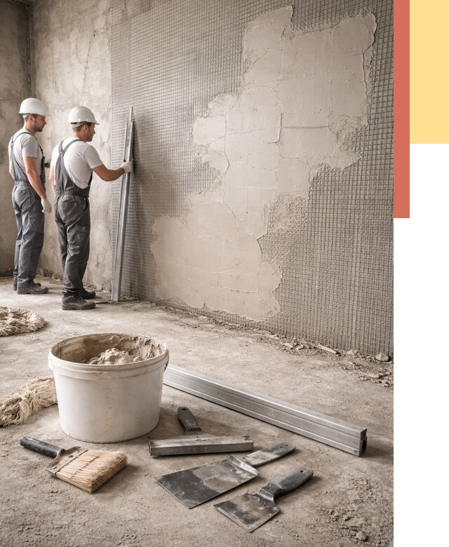 Штукатурка стен по сетке в Новом Уренгое от 5719 руб./м2 — быстро и недорого | ОТДЕЛОЧНИК-Нвг