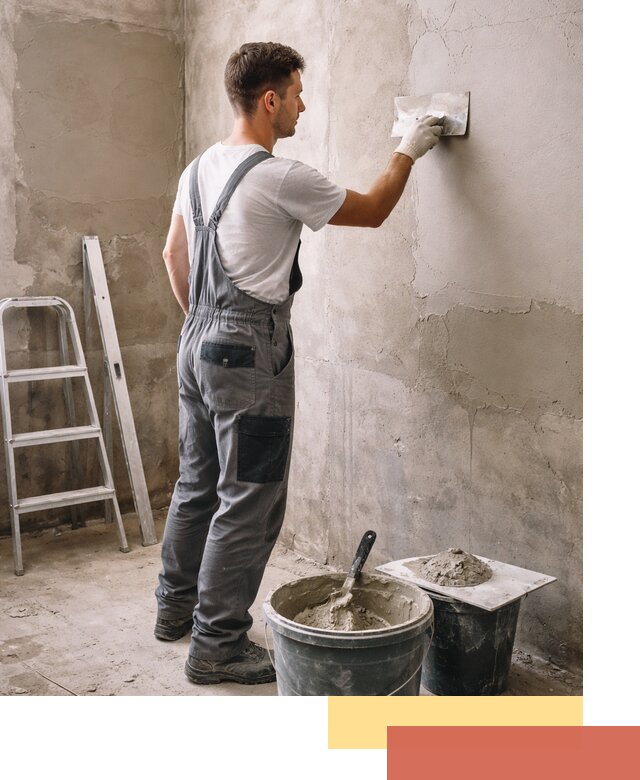 Штукатурка стен в ванной под ключ в Новом Уренгое