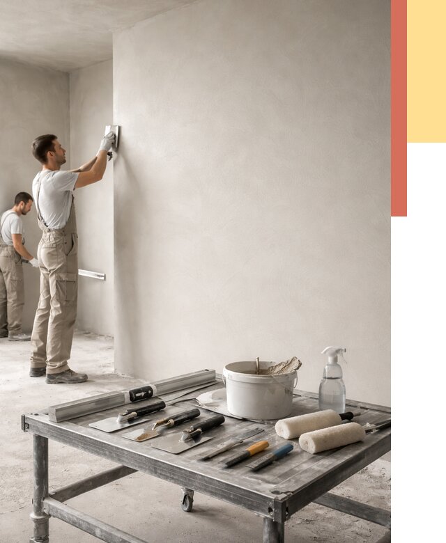 Штукатурка стен под покраску в Новом Уренгое от 4679 руб./м² — качественно и недорого | ОТДЕЛОЧНИК-Нвг