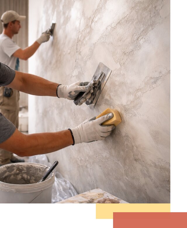 Декоративная штукатурка под мрамор в Новом Уренгое для стен и потолков