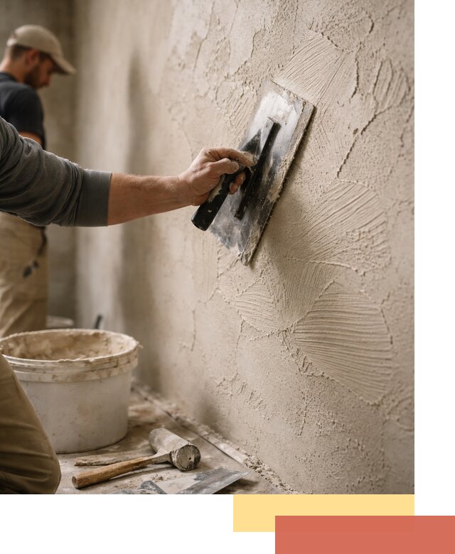 Фактурная штукатурка стен в Новом Уренгое — монтаж, отделка, реставрация