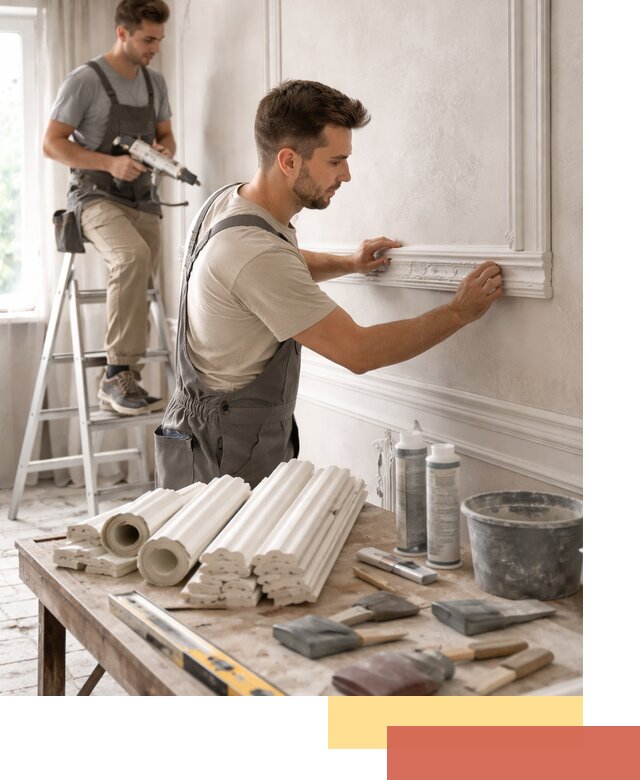 Монтаж лепнины на стены в Новом Уренгое профессионально и качественно