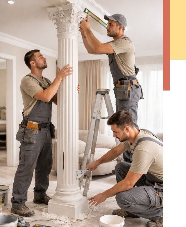 Установка декоративных колонн в Новом Уренгое от 12478 руб. под ключ | ОТДЕЛОЧНИК-Нвг