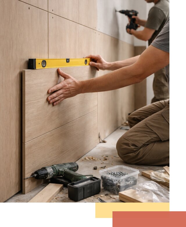 Профессиональный монтаж МДФ панелей на стены в Новом Уренгое