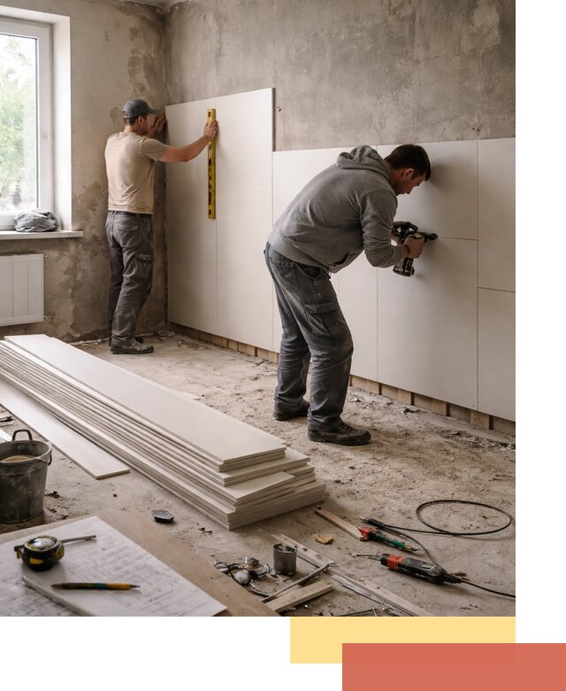 Монтаж ПВХ панелей на стены в Новом Уренгое качественно и быстро