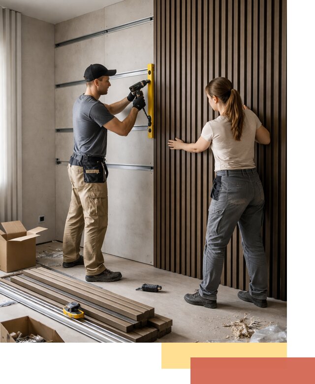 Монтаж реечных панелей на стены в Новом Уренгое