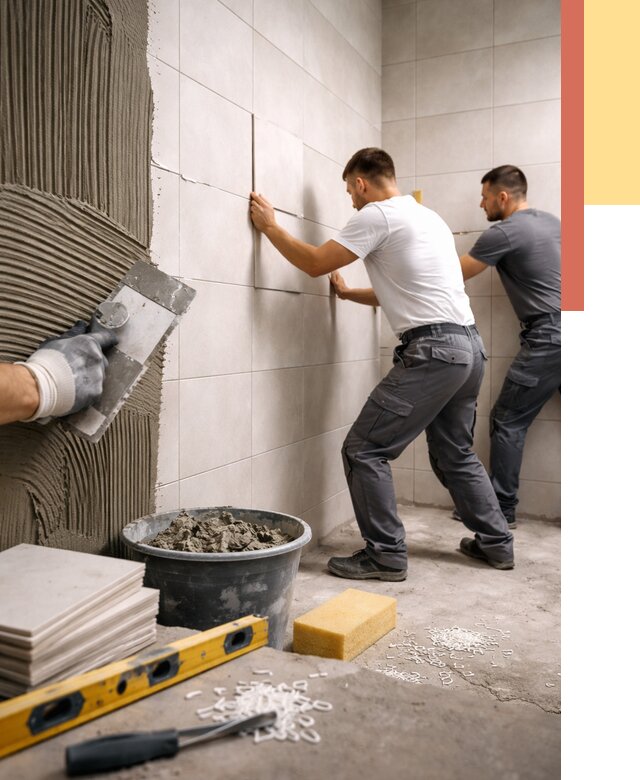 Укладка плитки на стены в Новом Уренгое от 884 руб. — качественно и недорого | ОТДЕЛОЧНИК-Нвг