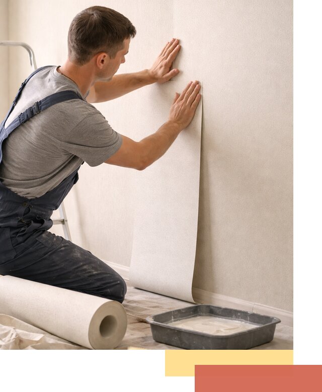 Поклейка флизелиновых обоев в Новом Уренгое качественно и быстро