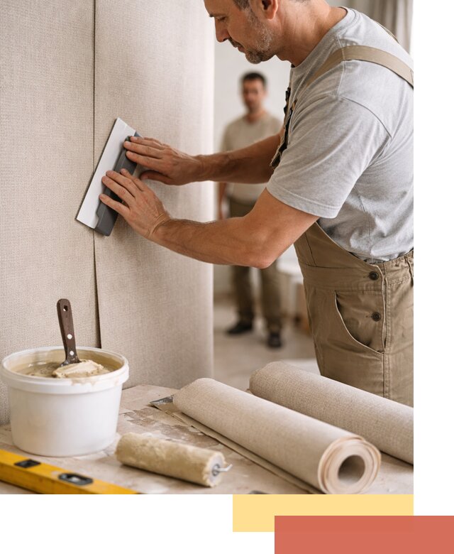 Поклейка текстильных обоев в Новом Уренгое профессионально и аккуратно