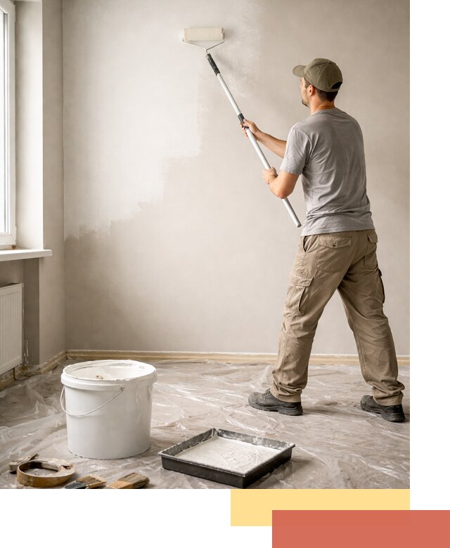 Покраска стен латексной краской в Новом Уренгое качественно и быстро