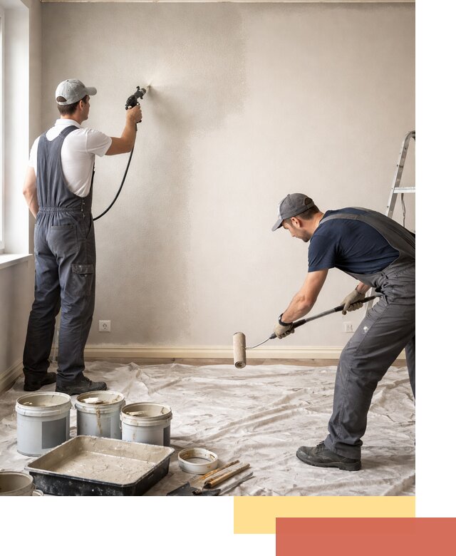 Покраска стен моющейся краской и защита поверхностей в Новом Уренгое