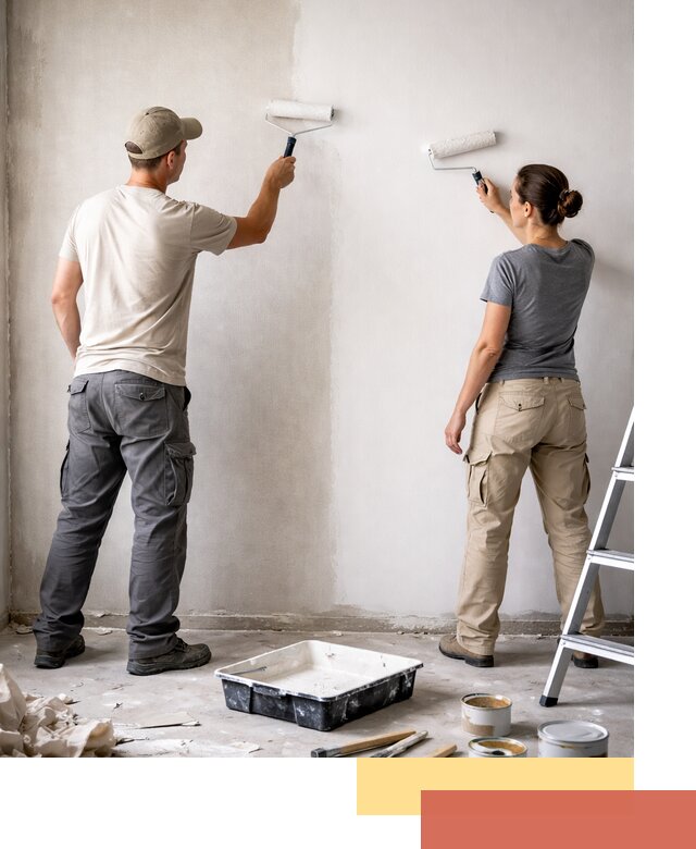 Окраска стен по стеклохолсту в Новом Уренгое качественно и долговечно