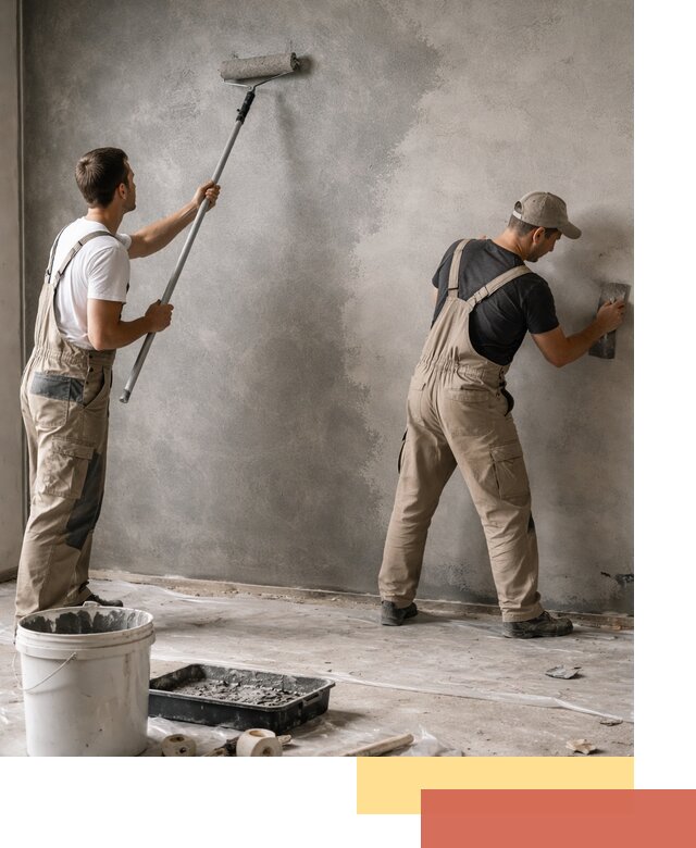 Покраска стен под бетон в Новом Уренгое профессионально и недорого