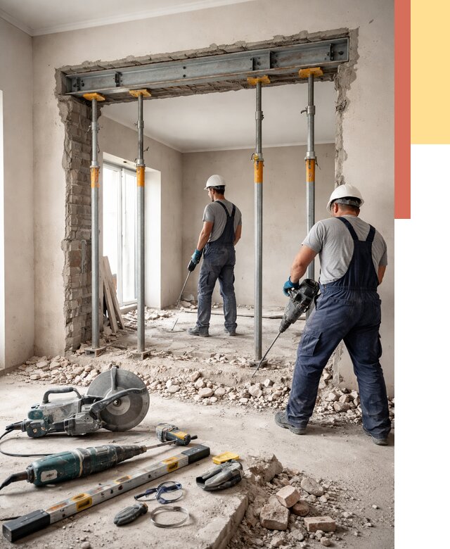 Прорезка проема в стене в Новом Уренгое от 4679 руб. — быстро и недорого | ОТДЕЛОЧНИК-Нвг