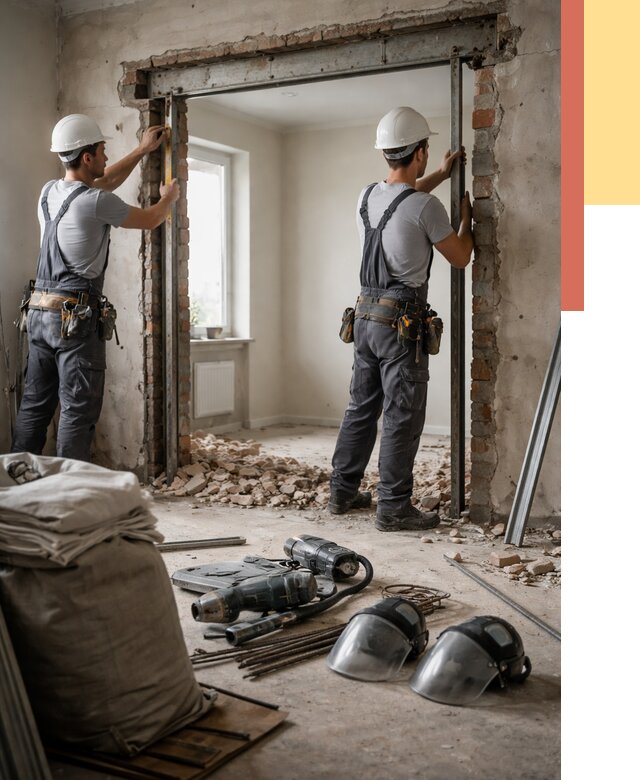 Расширение дверного проема в Новом Уренгое от 12998 руб. под ключ | ОТДЕЛОЧНИК-Нвг