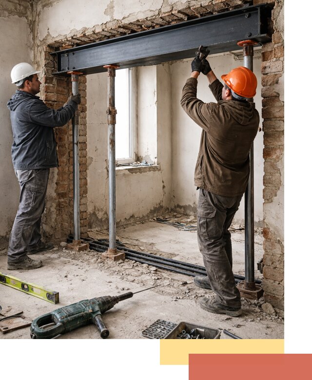 Усиление проема в стене в Новом Уренгое для расширения и безопасности