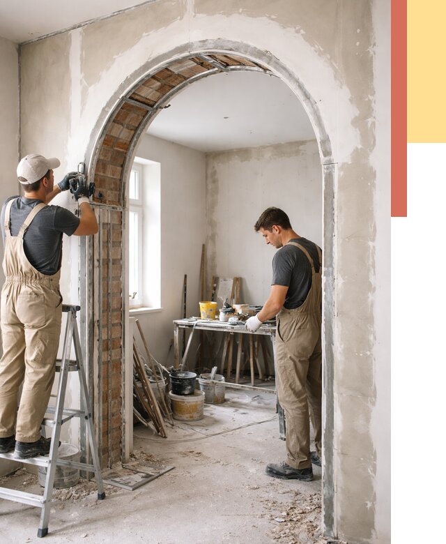 Устройство арочного проема в Новом Уренгое от 9878 руб. под ключ — быстро и недорого | ОТДЕЛОЧНИК-Нвг