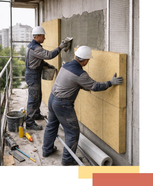 Утепление стен зданий и домов в Новом Уренгое качественно и надежно