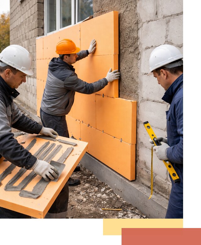 Утепление фасада пеноплексом под ключ в Новом Уренгое