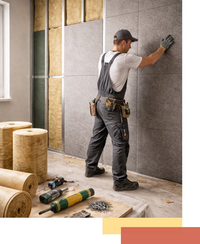 Профессиональная шумоизоляция стен в Новом Уренгое для квартиры и офиса