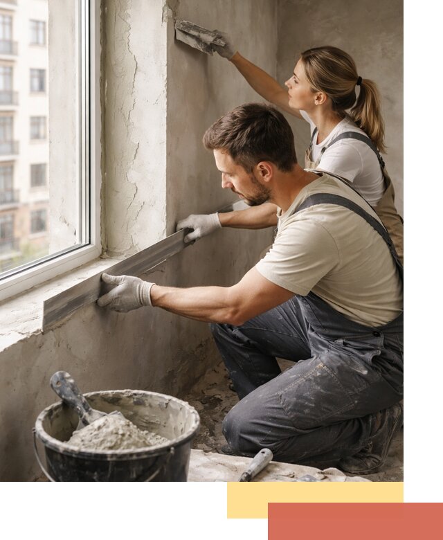 Штукатурка откосов дверей и окон профессионально в Новом Уренгое