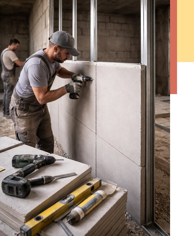 Кладка влагостойких перегородок ПГП в Новом Уренгое от 1248 руб. под ключ | ОТДЕЛОЧНИК-Нвг