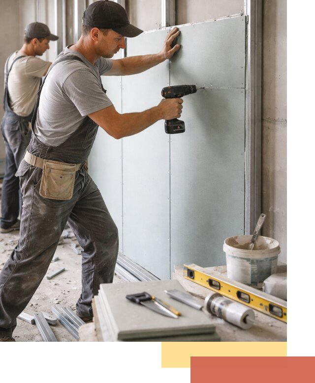 Кладка влагостойких перегородок ПГП в Новом Уренгое