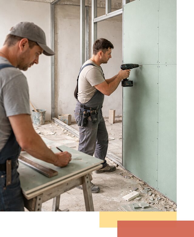 Перегородки из влагостойкого гипсокартона под ключ в Новом Уренгое