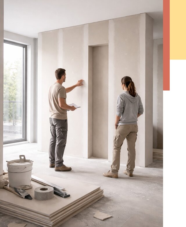 Зонирующая перегородка из гипсокартона в Новом Уренгое от 2911 руб. под ключ | ОТДЕЛОЧНИК-Нвг