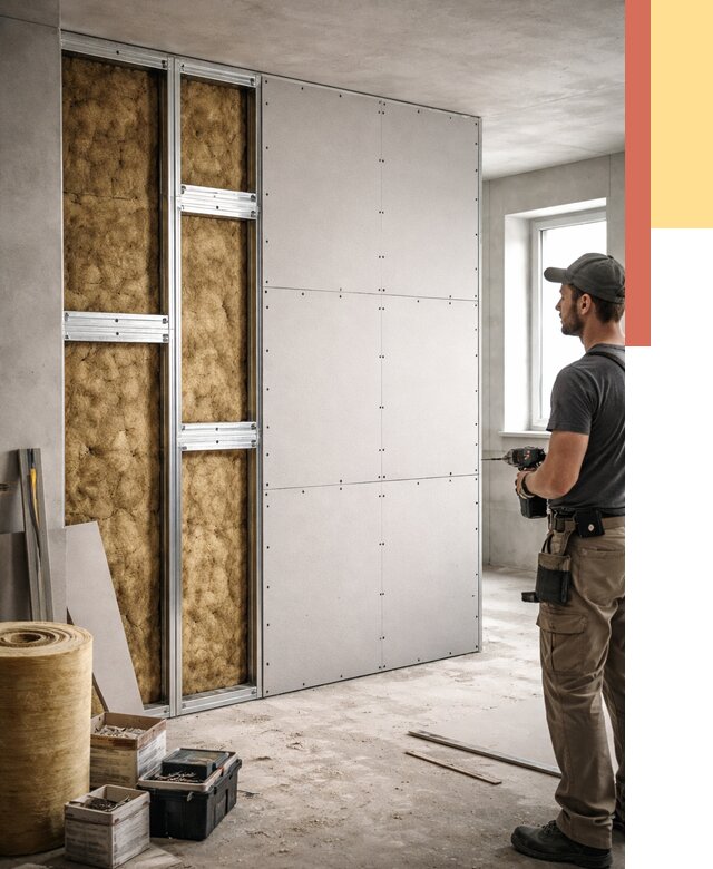 Усиленная перегородка под навеску в Новом Уренгое от 13309 руб. — монтаж под ключ | ОТДЕЛОЧНИК-Нвг