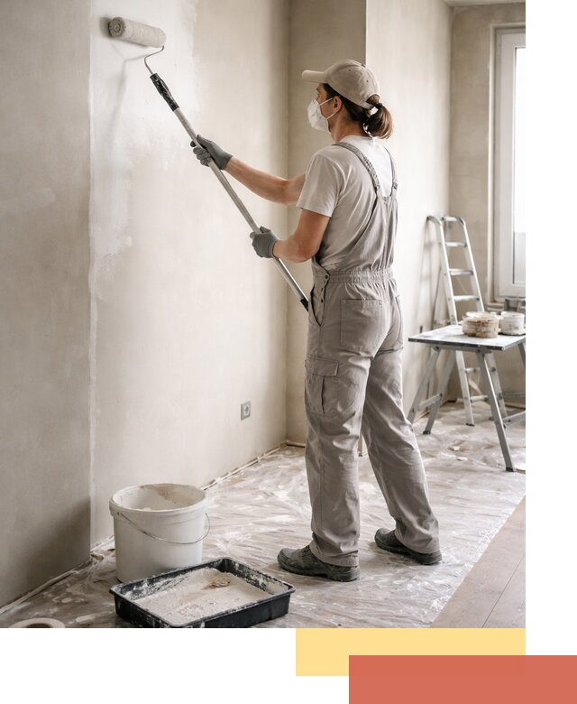 Покраска перегородок из гипсокартона в Новом Уренгое качественно и недорого