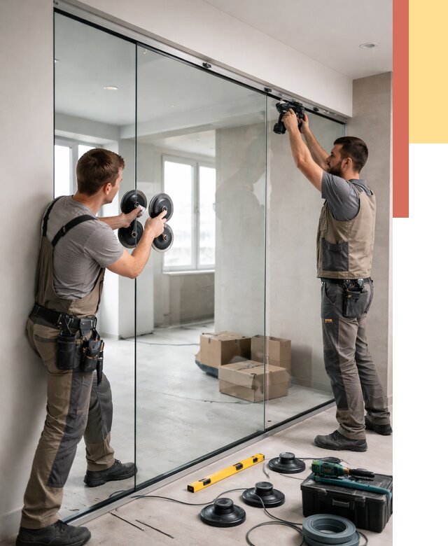 Монтаж стеклянных перегородок в Новом Уренгое от 6759 руб. | ОТДЕЛОЧНИК-Нвг