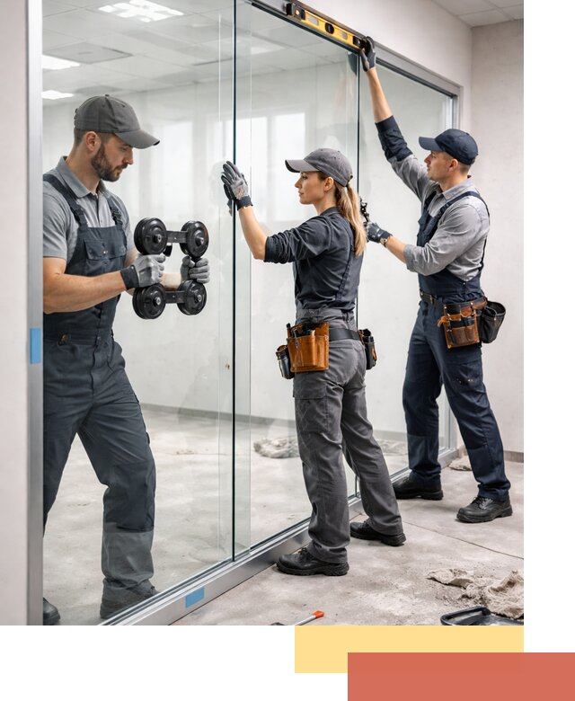 Профессиональный монтаж стеклянных перегородок в Новом Уренгое