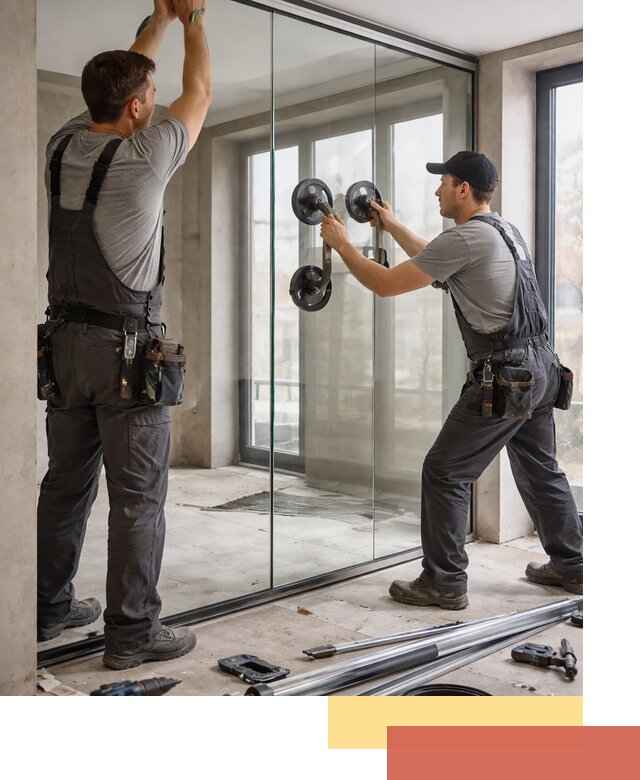 Цельностеклянные перегородки под ключ в Новом Уренгое