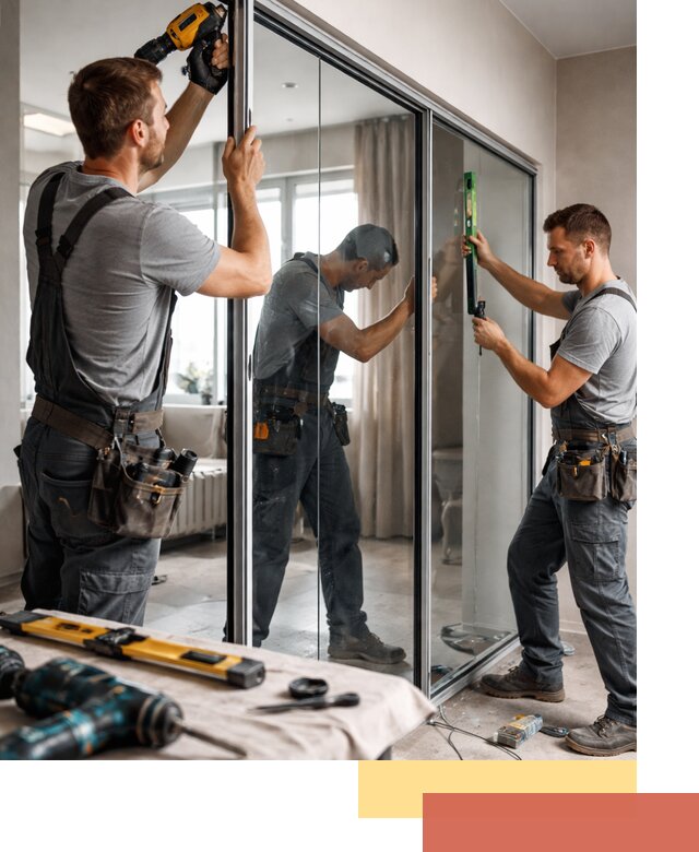 Каркасные стеклянные перегородки под ключ в Новом Уренгое