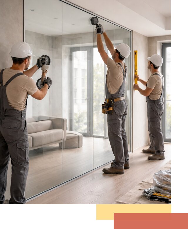 Перегородки из закаленного стекла в Новом Уренгое для офисов и квартир