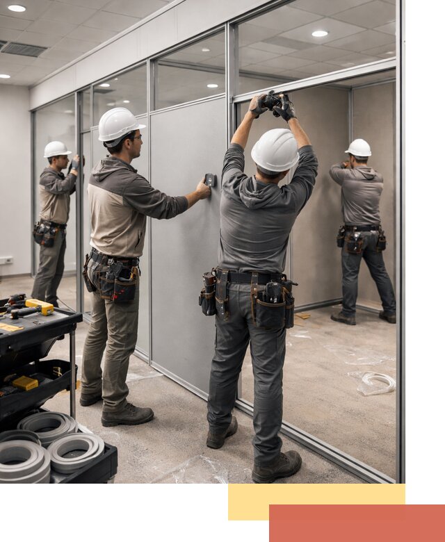 Мобильные офисные перегородки под ключ в Новом Уренгое