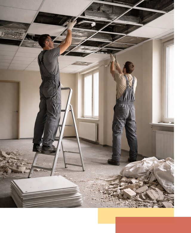 Демонтаж потолков Армстронг профессионально в Новом Уренгое