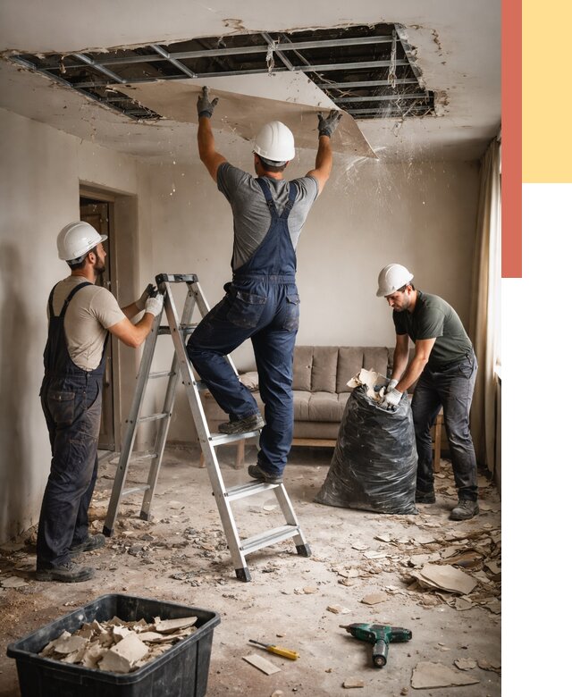 Демонтаж гипсокартонного потолка в Новом Уренгое от 437 руб. за м2 — ОТДЕЛОЧНИК-Нвг